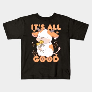 It's all Good Cute Cow kawaii Kids T-Shirt